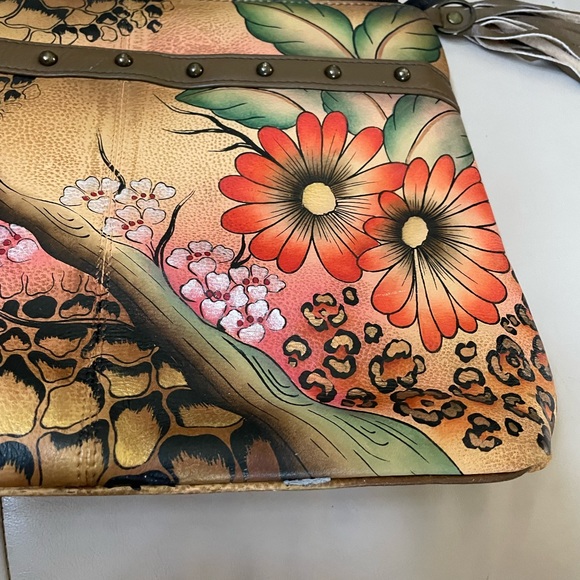 Anuschka Hand Painted Leather Bag With Coin Purse - Picture 6 of 16